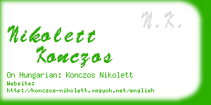 nikolett konczos business card